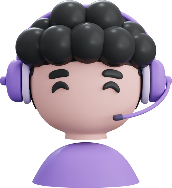Customer Service Icon 3D Rendering